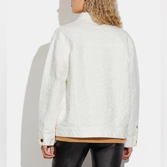 🔥🔥🔥 COACH TOP RATED Signature Denim Jacket SIZE XS🔥🔥🔥 - Picture 4 of 11